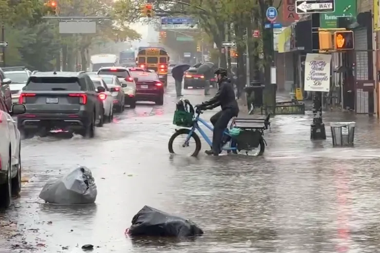 Storm flooding in New York City claims the lives of two men in their basements